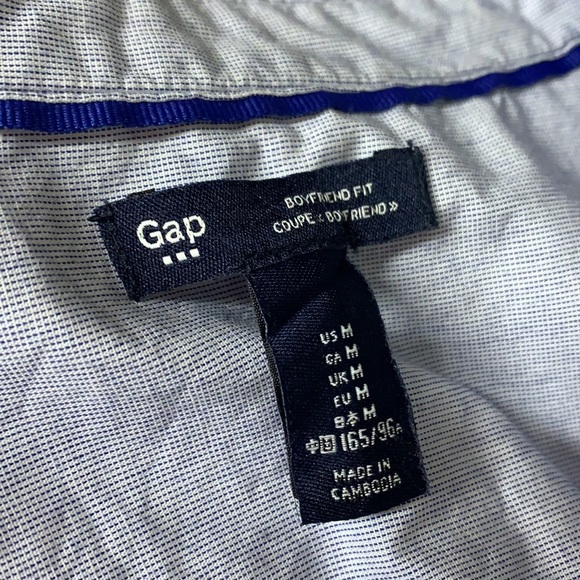 GAP FACTORY Light Blue Button-Down Casual Shirt M - Picture 7 of 8